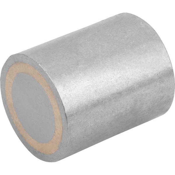 Kipp Magnet Deep Pot Magnet, Round H=10, D=6, Alnico, Comp:Steel K0545.01